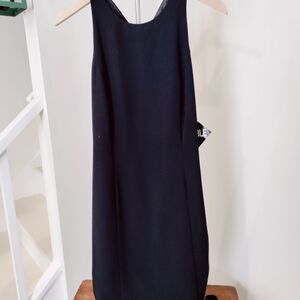 Virgo Classic Black Midi Dress